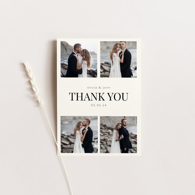 Tarjeta de Boda de agradecimiento con fotos (Subido por el creador)