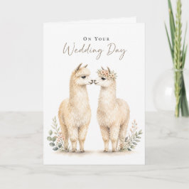 Tarjeta de Boda de Alpaca Elegante