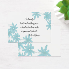 Tarjeta de Boda de beneficencia Blue Daisies