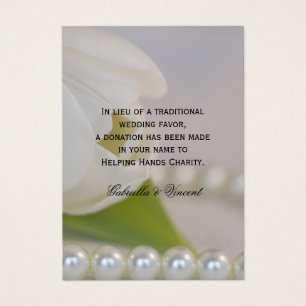 Tarjeta de Boda de beneficencia White Tulip y Pear