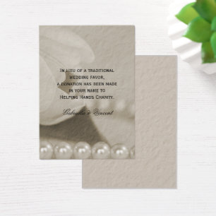 Tarjeta de Boda de beneficencia White Tulip y Pear