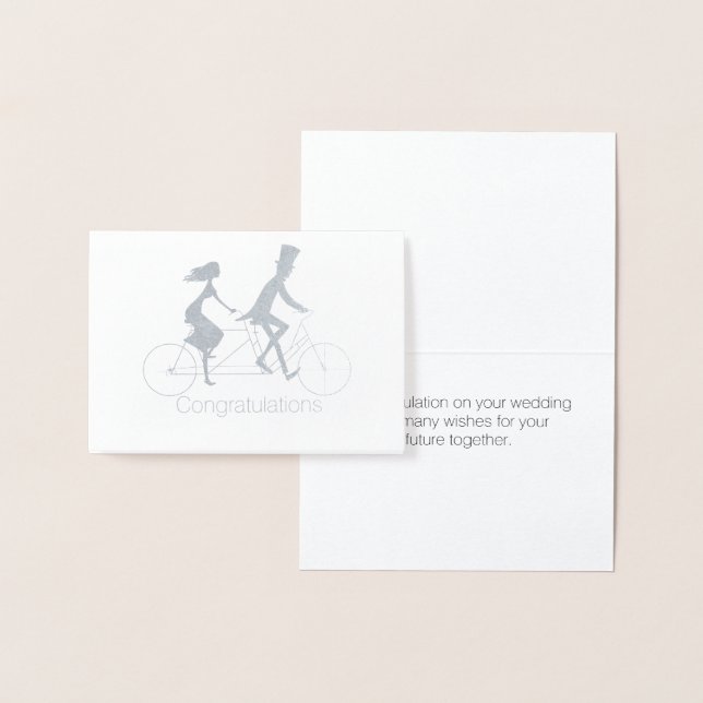 Tarjeta de Boda de bicicleta para tándem de novia  (Demostración)