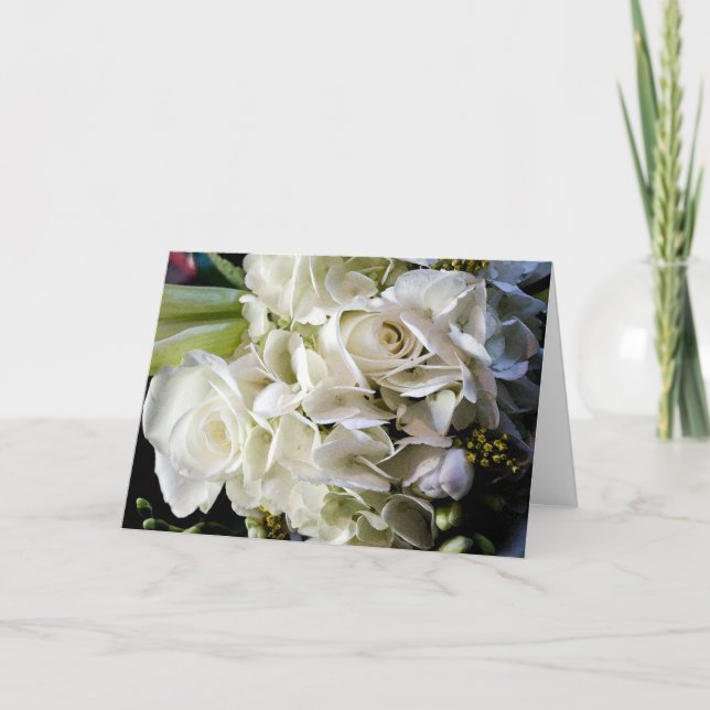 Tarjeta de Boda de Bouquet para novias (Anverso)