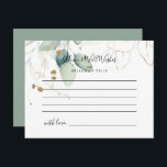 Tarjeta de Boda de caligrafía de eucalipto de oro<br><div class="desc">Esta tarjeta de boda de caligrafía de eucalipto de oro es perfecta para un boda rústico. Este diseño artístico presenta acuarelas de color oro y follaje verde dibujadas a mano, que inspiran la belleza natural. Estas tarjetas son perfectas para un boda, una ducha de novia, una ducha de bebé, una...</div>