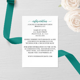 Tarjeta de Boda de caligrafía verde azulada