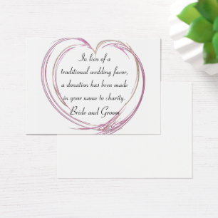 Tarjeta de Boda de caridad rosa abstracta de cora