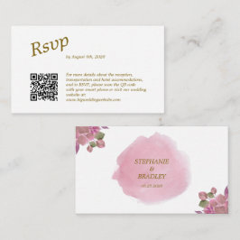 Tarjeta de Boda de código QR elegante rosa moderno