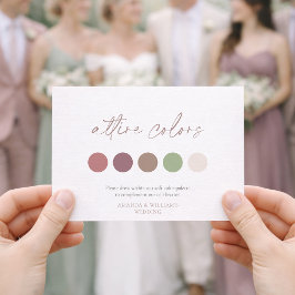 Tarjeta de boda de colores de atuendo floral suave