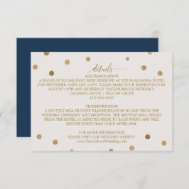 Tarjeta de Boda de detalles de puntos de polka dor