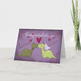 Tarjeta de Boda de Dinosaurio