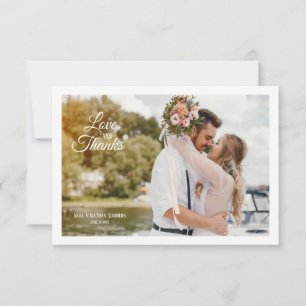 Tarjeta de Boda de Foto de Amor y Agradecimiento