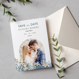 Tarjeta de boda de foto de flor silvestre para gua