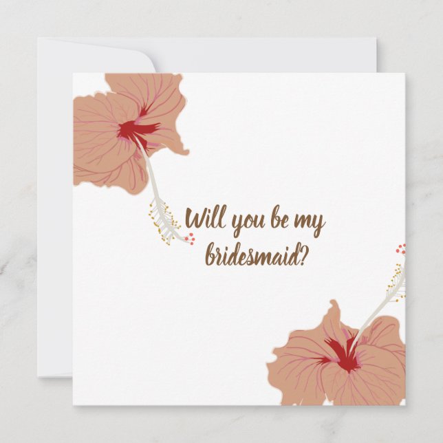 Tarjeta de Boda de hibiscus Flowers (Anverso)
