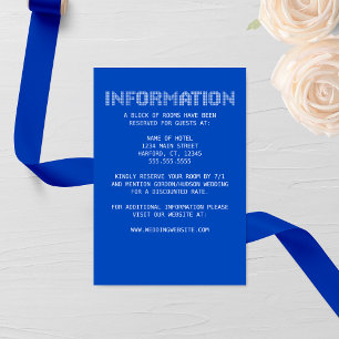 Tarjeta de Boda de información Pixel