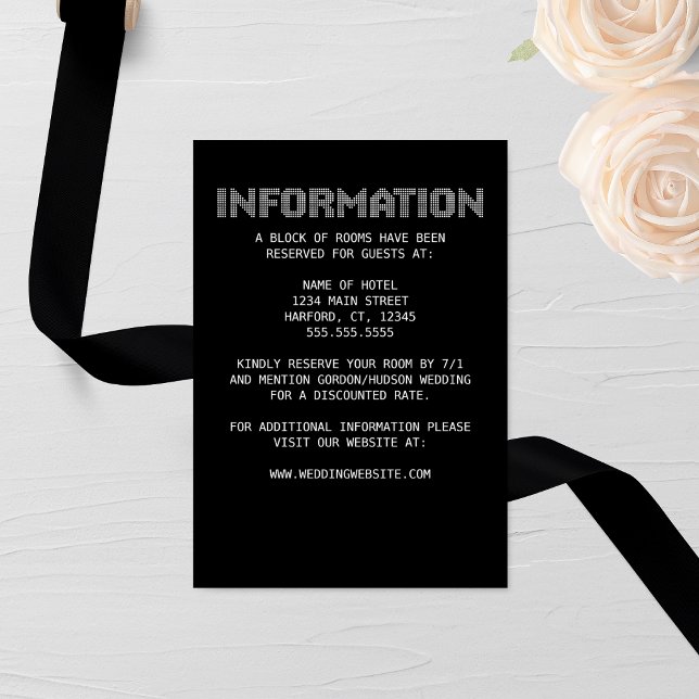 Tarjeta de Boda de información Pixel (Subido por el creador)