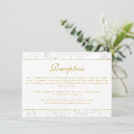Tarjeta de Boda de instrucciones de recepción de m