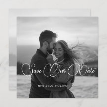 Tarjeta de boda de invierno simple y moderna perso