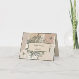 tarjeta de boda de invitados boho moda verde