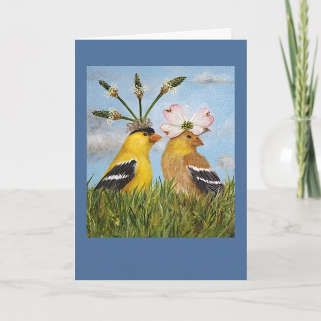 Tarjeta de boda de jardín (Anverso)