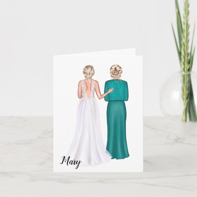 Tarjeta de Boda de la madre de la novia (Anverso)