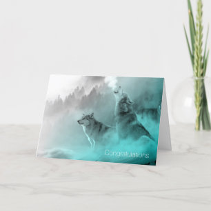 Tarjeta de boda de Lobos Compañeros del Alma