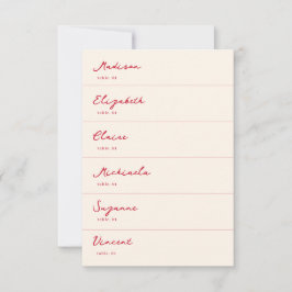 Tarjeta de Boda de mano roja Destitución DIY