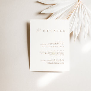 Tarjeta de Boda de marfil y marfil