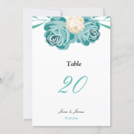 Tarjeta de boda de mesa de acuarela chic elegante