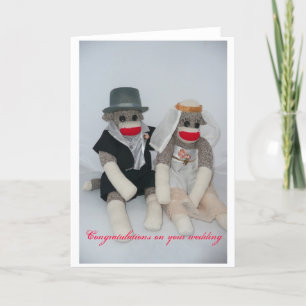 Tarjeta de Boda de mono de carga