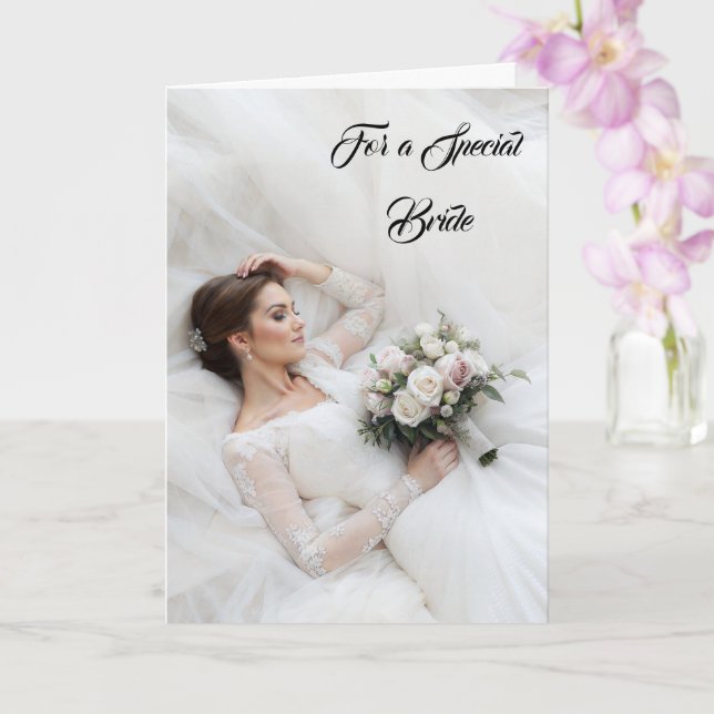 Tarjeta de Boda de novia (Orquídea)