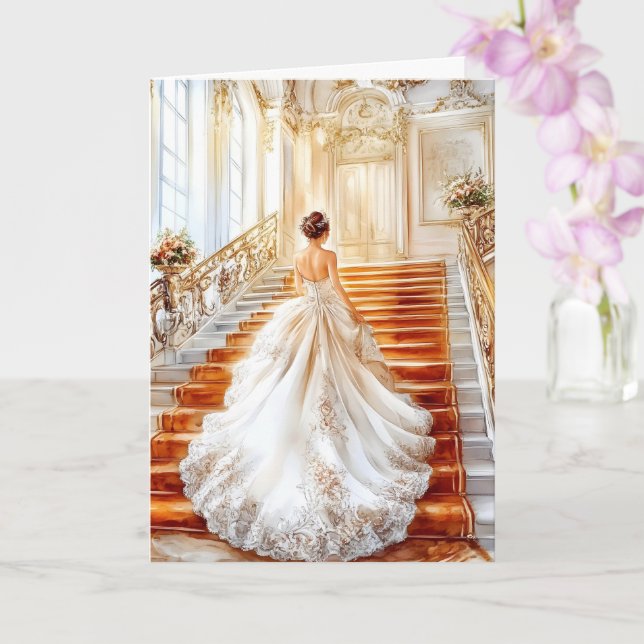 Tarjeta de Boda de novia (Orquídea)