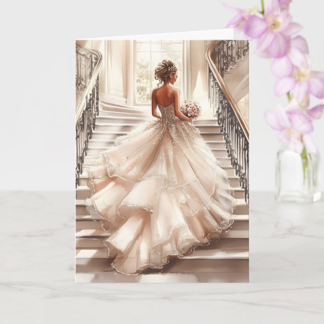 Tarjeta de Boda de novia (Orquídea)