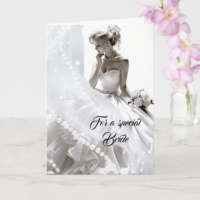 Tarjeta de Boda de novia (Orquídea)