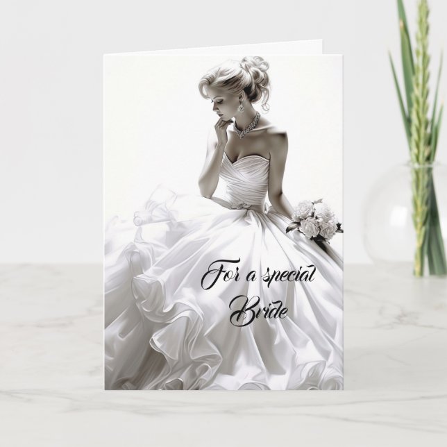 Tarjeta de Boda de novia (Anverso)