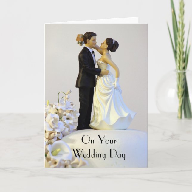 Tarjeta de Boda de novia y Groom (Anverso)