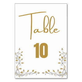 Tarjeta de Boda de número de tabla