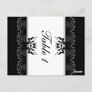 Tarjeta de Boda de número de tabla - Damasco de fo