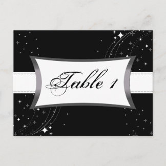 Tarjeta de Boda de número de tabla - Noche estrell