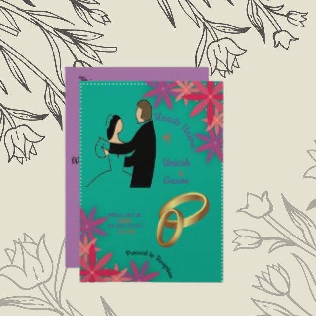 Tarjeta de Boda de papel chispeante para champagne (Subido por el creador)