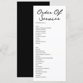 Tarjeta de Boda de pedido de servicio manuscrita