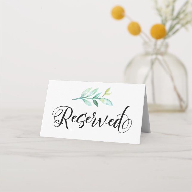 Tarjeta de Boda de plaza reservada Tarjeta de tabl (Anverso)