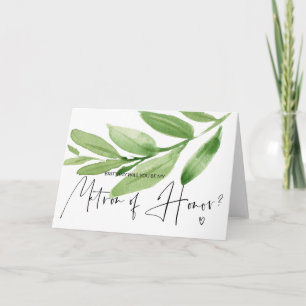 Tarjeta de Boda de propuesta de Greenery Matron de