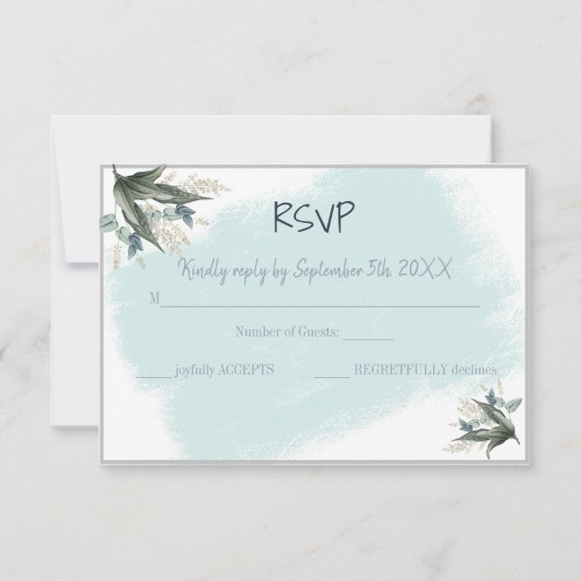 Tarjeta de Boda de respuesta RSVP (Anverso)