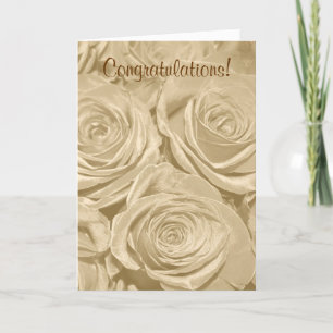 Tarjeta de Boda de Rosas de champán