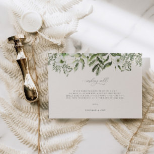 Tarjeta de Boda de solicitud de regalo de jardín d