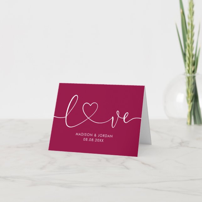 Tarjeta de Boda de tarjetas de boda (Anverso)