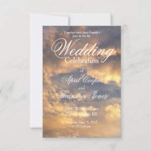 Tarjeta de boda del Boda del atardecer