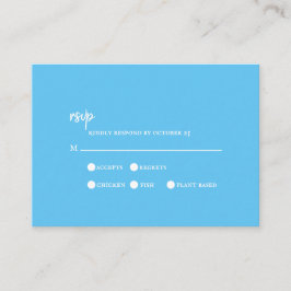Tarjeta de Boda del gabinete de Sky Blue Typograph