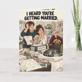 Tarjeta de boda divertida | Humor de abuela Knitty