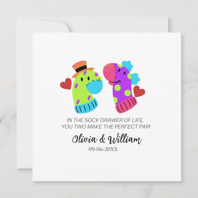 Tarjeta de boda divertida, Tarjeta de pareja, Boda (Anverso)